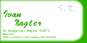ivan nagler business card